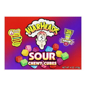 Warheads Sour Cubes Theatre Box